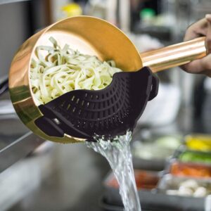 Pasta Strainer Clip on Food Strainer for Meat Vegetables