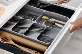 Kitchen Drawer Organizer Tray for Cutlery Utensils and Gadgets