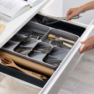 Kitchen Drawer Organizer Tray for Cutlery Utensils and Gadgets