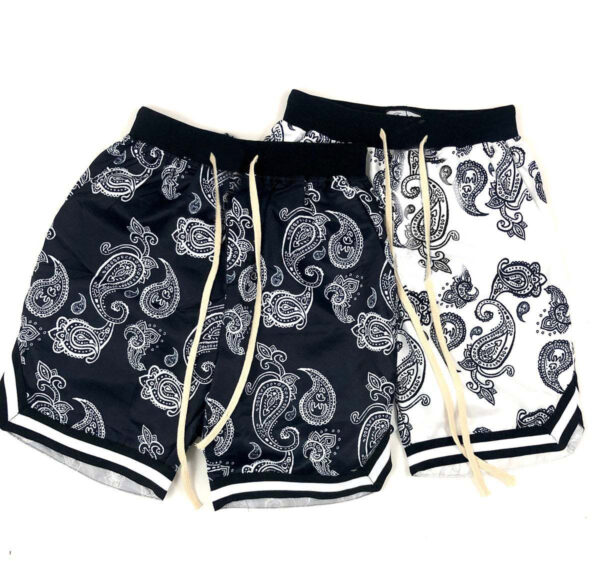 2023 Summer New Harajuku Men Shorts Bandana Pattern Fashion Hip Hop Men's Brand Short Pant Bottoms Elastic Wais Man Casual Pants