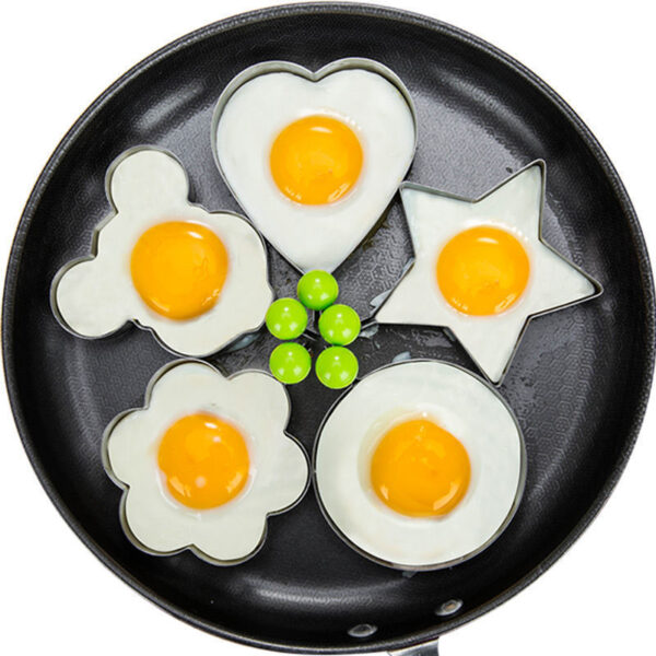 5PCS Stainless Steel Fried Egg Pancake Shaper Omelette Mold Mould Frying Egg Cooking Tools Kitchen Accessories