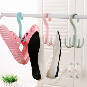 Home Clothes Shoes Sundries Multi-Purpose Hooks Organizers 360 Degrees Rotate Four Claws Hooks Dry Wet Dual Use Towel Hanger