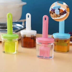 Oil Dispenser With Brush Cooking Baking BBQ Silicone Oil Bottle Grilling Tools Basting Brushes Kitchen Barbecue Accessories