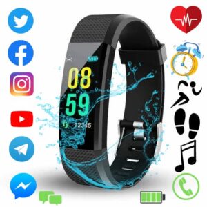 BUYER M1 Smart Watch Bluetooth Smart Fitness Band Watch with Heart Rate Activity Tracker Waterproof Body, Calorie Counter, Blood Pressure, OLED Touchscreen for Men/Women
