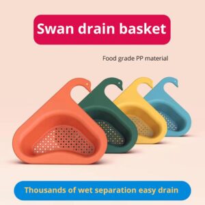 Kitchen Sink Filter Swan Drain Basket Garbage Filter Multifunctional Hanging Rack Multifunctional Drainage Basket
