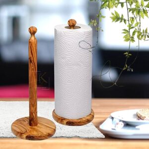 Wooden Tissue Roll Holder/Tissue Holder Table Decoration Roll Stand Wooden Kitchen Roll Holder Free Standing Paper Towel Holder