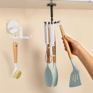 Universal Kitchen Hook Multi-Purpose 360 Degrees Rotated Rotatable Six-claw Rack Organizer Storage Spoon Hanger Accessories