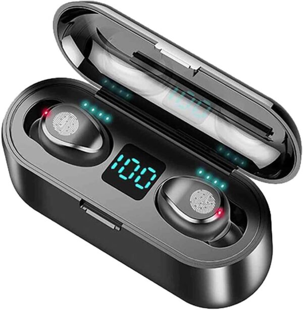 Wireless Bluetooth Earphone V5.1 F9 TWS Headset Waterproof Earbuds LED Display with Microphone