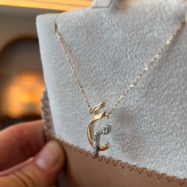 Twilight Arabic Initial Initial Necklace 1 Twilight Arabic Initial Initial Necklace