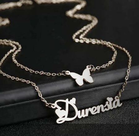 Butterfly Charm Name Necklace 2 2 2