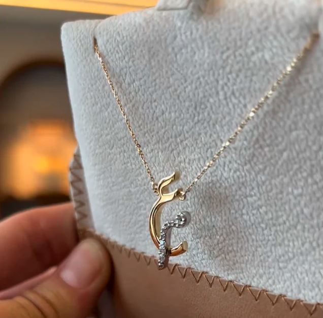 Twilight Arabic Initial Initial Necklace 4 4 3