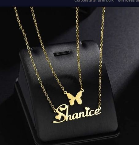 Butterfly Charm Name Necklace 4 5 3