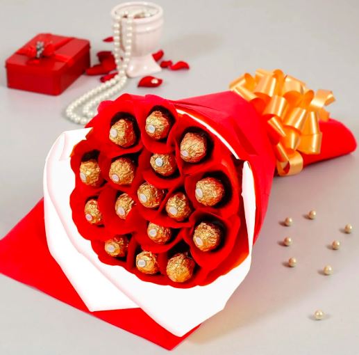 Ferrero Rocher Chocolate Bouquet 1 Ferrero Rocher Chocolate Bouquet – Sweet Gift for Her in Pakistan