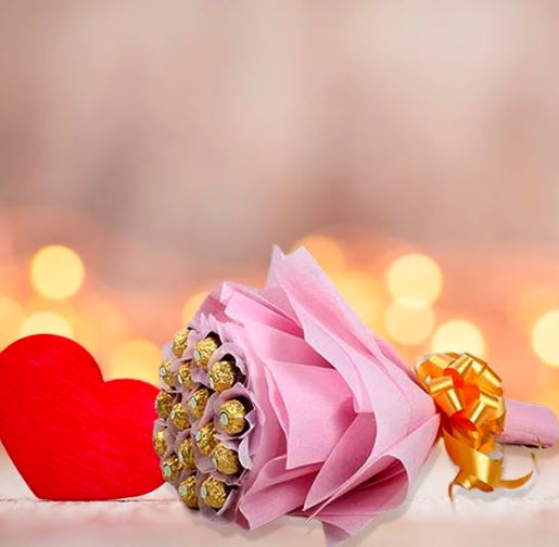 Ferrero Rocher Chocolate Bouquet 3 Ferrero Rocher Chocolate Bouquet – Sweet Gift for Her in Pakistan