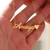Name with Heart Necklace