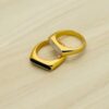 Stainless Steel Ring gold plated