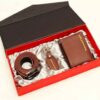 Personalized Men’s Leather Wallet 3 Pcs Set