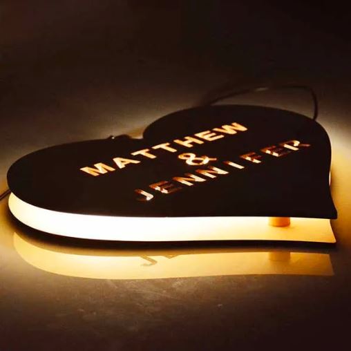 Personalized Wooden Engraved Heart Frame 1 Personalized Wooden Engraved Heart Frame