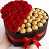 Golden Chocolate Heart Box