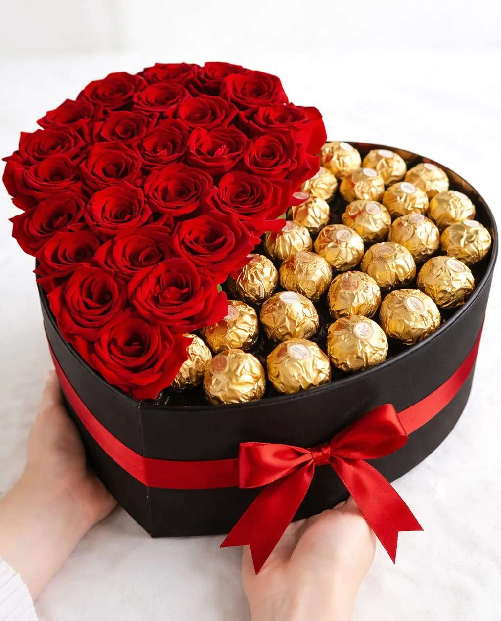 Golden Chocolate Heart Box